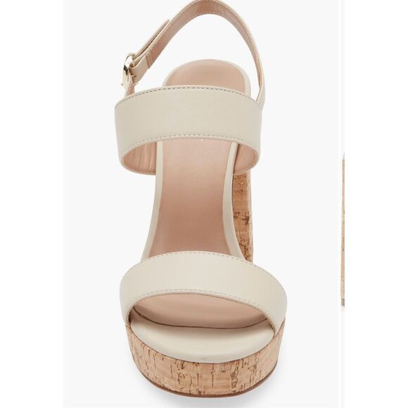 NWT LK Bennett  Misty sand white sling back platform sandals Size 39 UK (8.5 equ - Picture 3 of 9